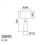 MDC Lampa stołowa GAEL biały 1xE27 abażur biały 580958104