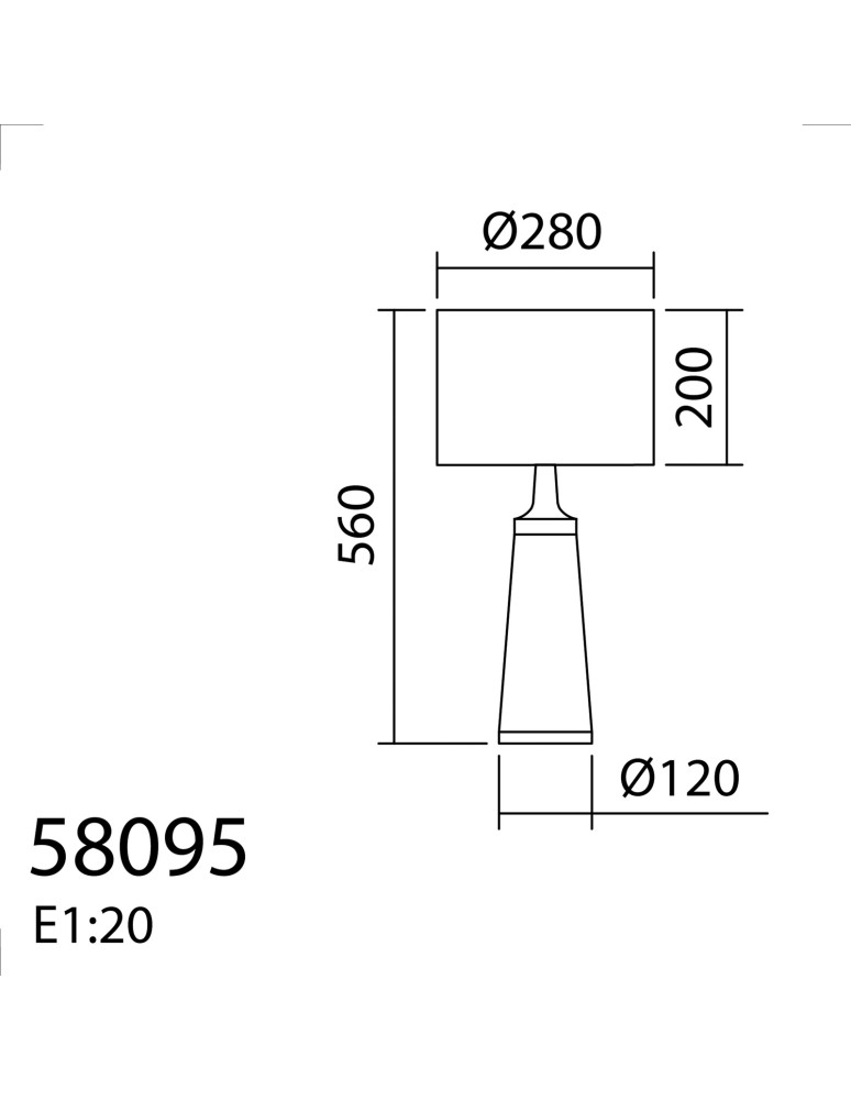 MDC Lampa stołowa GAEL biały 1xE27 abażur biały 580958104
