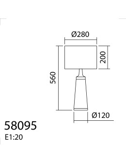 MDC Lampa stołowa GAEL biały 1xE27 abażur biały 580958104 - product 2