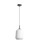 MDC Lampa wisząca TAMIS czarny Ø200 1xE27 klosz biały 579829101