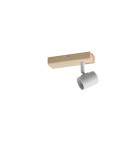 MDC Lampa sufitowa ETNIA B1 biały mat 1xE27, naturalne drewno sosnowe 450018101