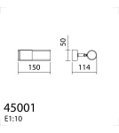 MDC Lampa sufitowa ETNIA B1 biały mat 1xE27, naturalne drewno sosnowe 450018101