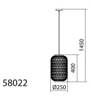 MDC Lampa wisząca INDIA Ø24,5 naturalny 1xE27 580225501
