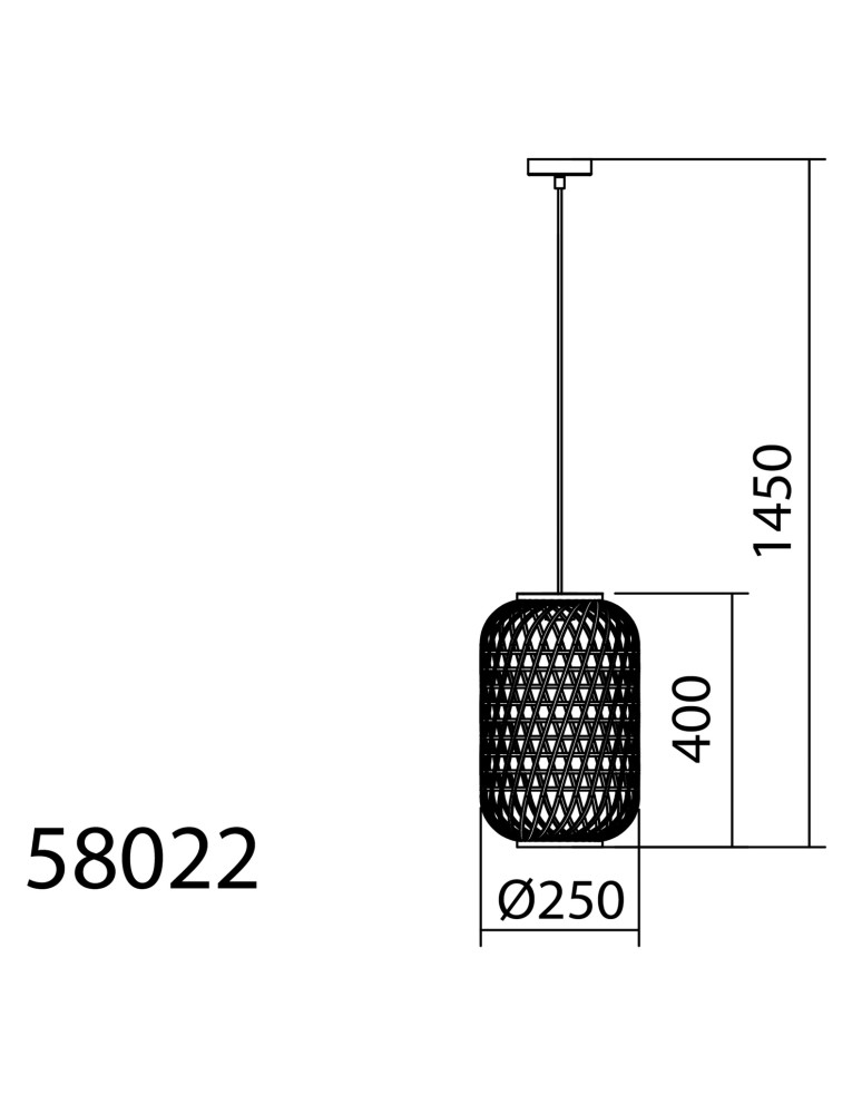 MDC Lampa wisząca INDIA Ø24,5 naturalny 1xE27 580225501