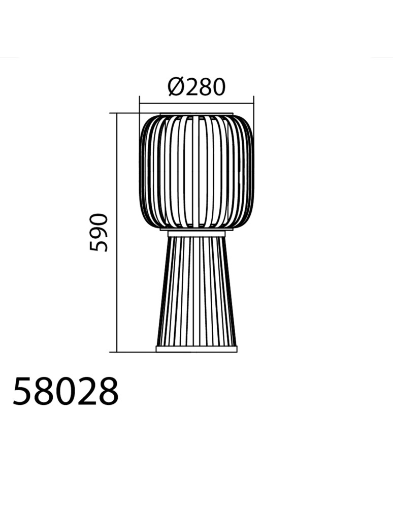 MDC Lampa stołowa CINTIA naturalny bambus 1xE27 580285501