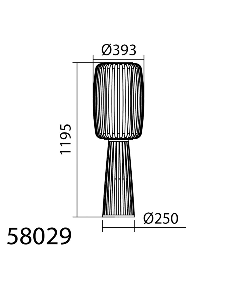 MDC Lampa podłogowa CINTIA naturalny bambus 1xE27 580295501