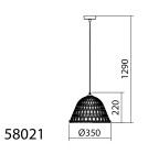 MDC Lampa wisząca DAVID naturalny bambus Ø35cm 1xE27 580215501