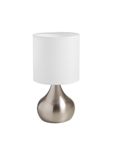 MDC Lampa stołowa GRETA (2szt w komplecie) chrom matowy 1xE27 abażur biały, włącznik dotykowy,  2szt w komplecie 580333504