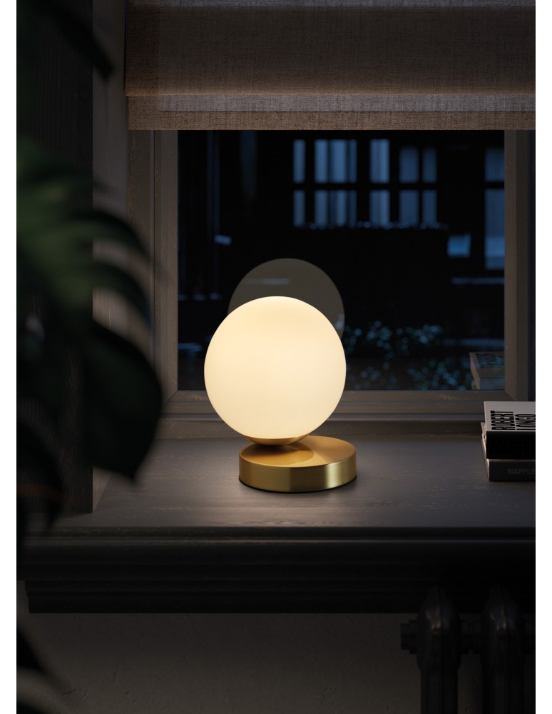 MDC Lampa stołowa PUNT mosiądz mat 1xE27 włącznik dotykowy 580316101