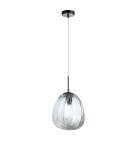 MDC Lampa wisząca MENTA czarny, transparentny Ø26cm 1xE27 579889005