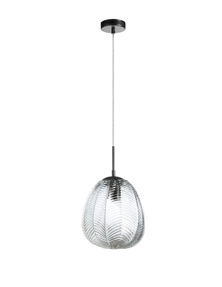 MDC Lampa wisząca MENTA czarny, transparentny Ø26cm 1xE27 579889005