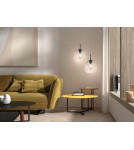 MDC Lampa wisząca MENTA czarny, transparentny Ø26cm 1xE27 579889005