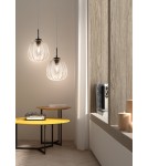 MDC Lampa wisząca MENTA czarny, transparentny Ø26cm 1xE27 579889005