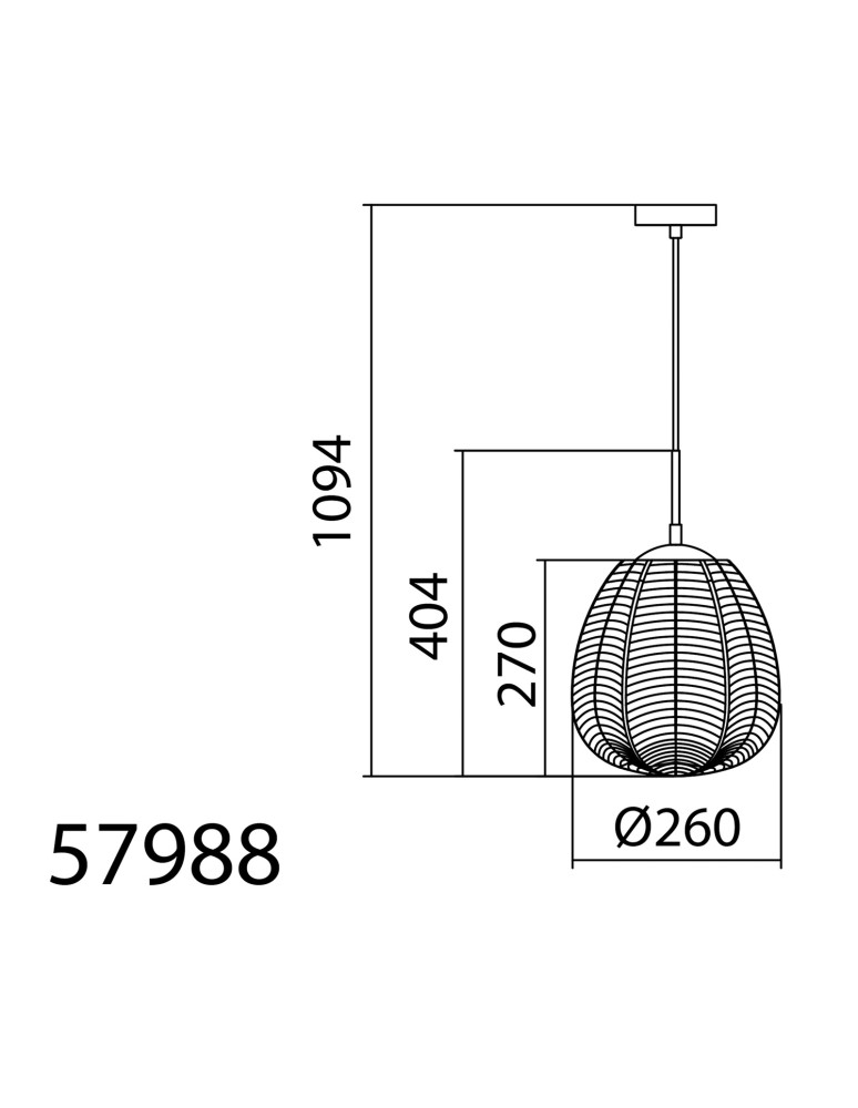 MDC Lampa wisząca MENTA czarny, transparentny Ø26cm 1xE27 579889005