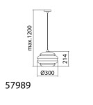 MDC Lampa wisząca MEL bursztynowy klosz, mosiądz antyczny Ø30cm 1xE27 579894306