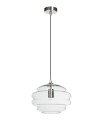 View MDC Lampa wisząca MEL transparentny klosz, chrom matowy Ø30cm 1xE27 579893505