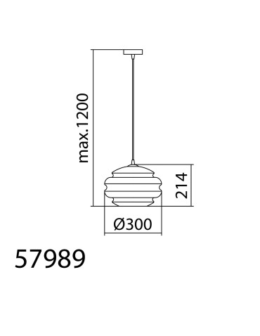 MDC Lampa wisząca MEL transparentny klosz, chrom matowy Ø30cm 1xE27 579893505 - product 2