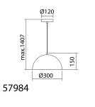 MDC Lampa wisząca GOKO zielony Ø30cm 1xE27 579841901