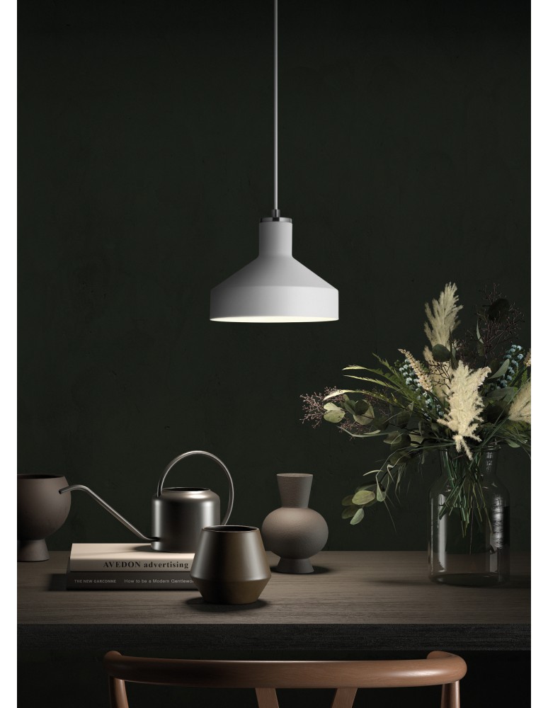 MDC Lampa wisząca RITA biały, chrom matowy Ø210 1xE27 579868301