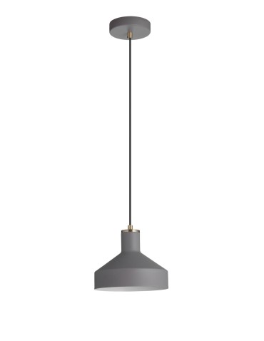 MDC Lampa wisząca RITA szary, mosiądz antyczny Ø210 1xE27 579863201