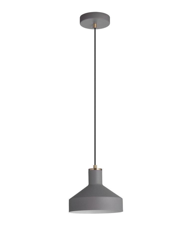 MDC Lampa wisząca RITA szary, mosiądz antyczny Ø210 1xE27 579863201