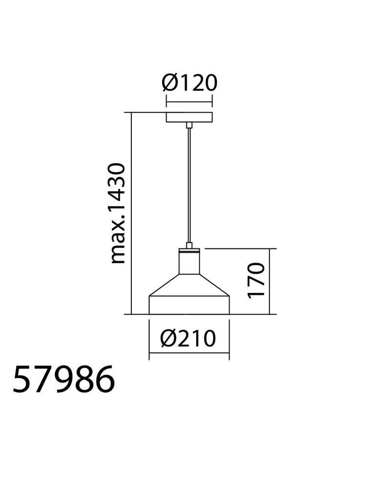 MDC Lampa wisząca RITA szary, mosiądz antyczny Ø210 1xE27 579863201