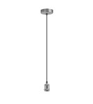 MDC Lampa wisząca SOLO chrom matowy 1xE27 1,20m kabel tekstylny 579873501