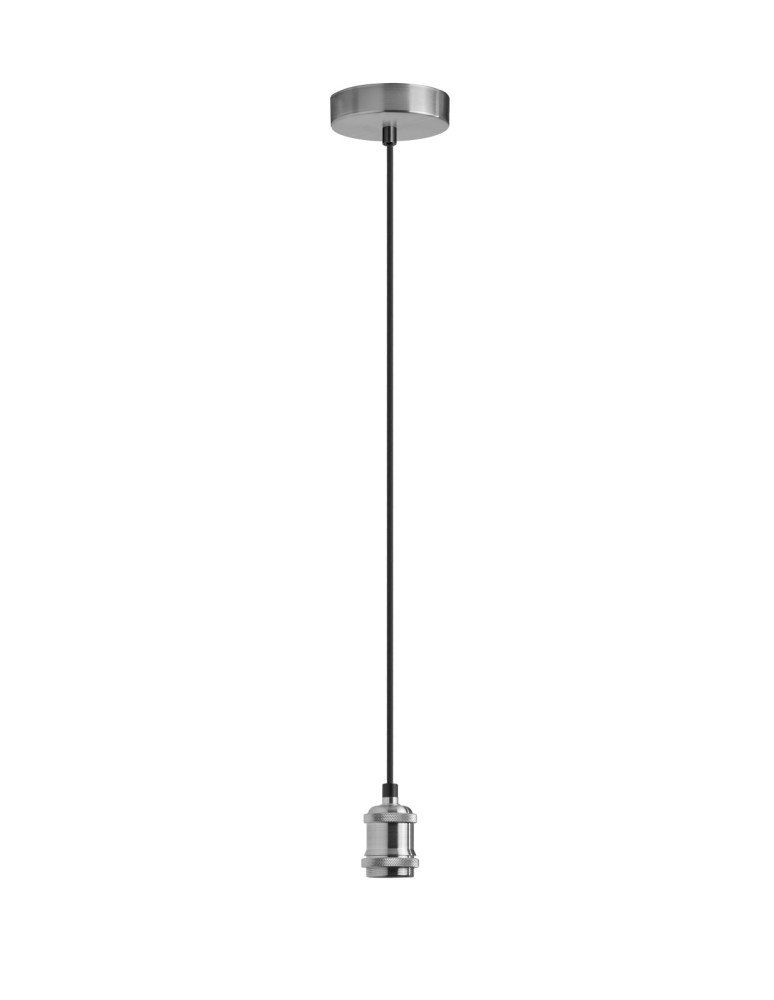 MDC Lampa wisząca SOLO chrom matowy 1xE27 1,20m kabel tekstylny 579873501