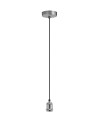 View MDC Lampa wisząca SOLO chrom matowy 1xE27 1,20m kabel tekstylny 579873501