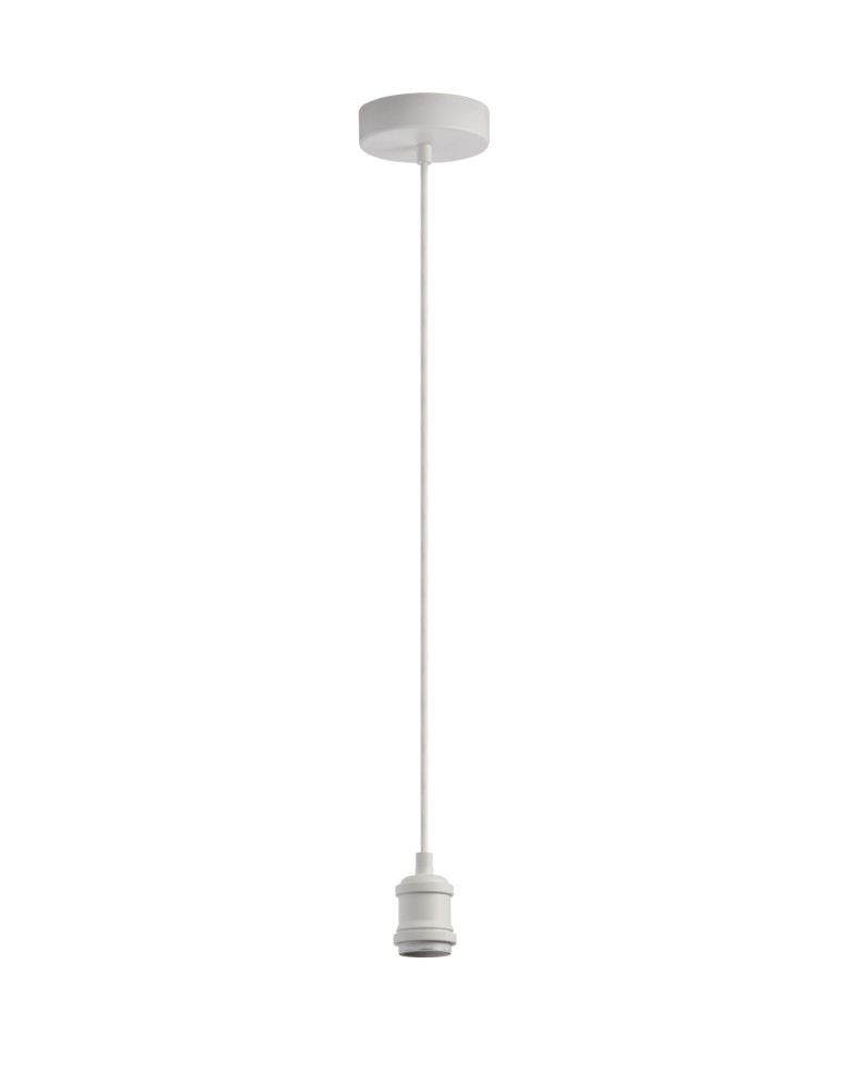MDC Lampa wisząca SOLO biały 1xE27 1,20m kabel tekstylny 579878001