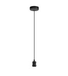 MDC Lampa wisząca SOLO czarny 1xE27 1,20m kabel tekstylny 579879001