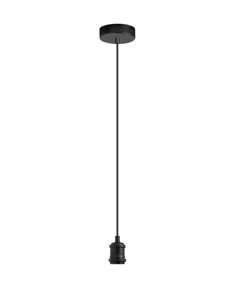 MDC Lampa wisząca SOLO czarny 1xE27 1,20m kabel tekstylny 579879001