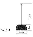 MDC Lampa wisząca NIU naturalny bambus Ø38cm 1xE27 579935501