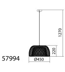 MDC Lampa wisząca NIU L naturalny bambus Ø45cm 1xE27 579945501