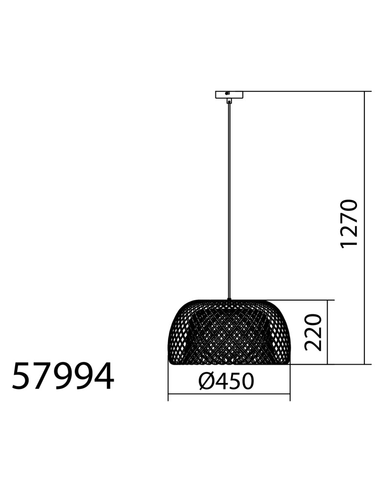 MDC Lampa wisząca NIU L naturalny bambus Ø45cm 1xE27 579945501