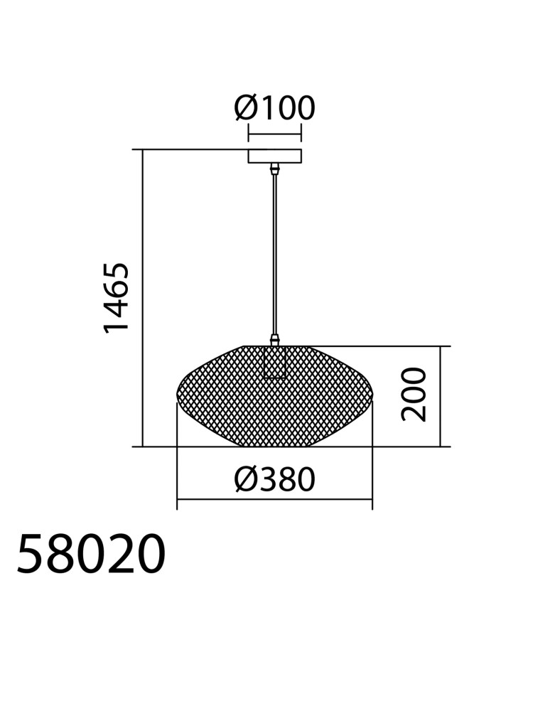 MDC Lampa wisząca ALAN czarny Ø37cm 1xE27 580209101