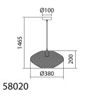 MDC Lampa wisząca ALAN złoty Ø37cm 1xE27 580201001
