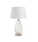 MDC Lampa stołowa BUBLE chrom matowy, szkło 1xE27 abażur biały 580253504