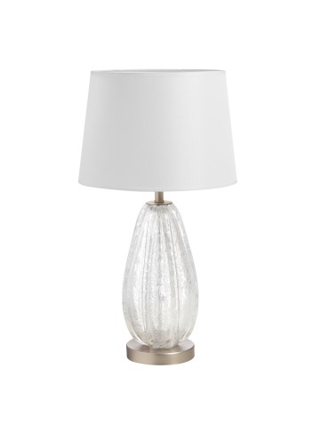 MDC Lampa stołowa BUBLE chrom matowy, szkło 1xE27 abażur biały 580253504