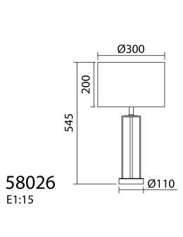 MDC Lampa stołowa CLARA chrom matowy, szkło 1xE27 abażur biały 580263504 - product 2