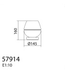 MDC Lampa stołowa LYRA 1xE27 czarna, szkło transparentne 579146801