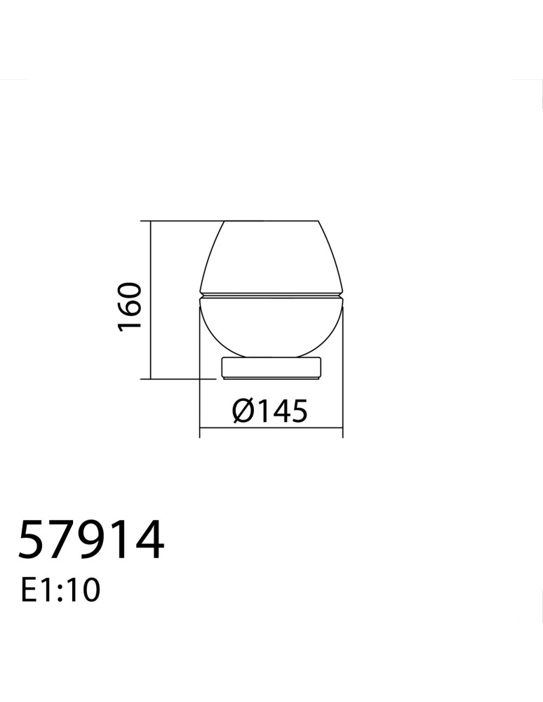 MDC Lampa stołowa LYRA 1xE27 czarna, szkło transparentne 579146801