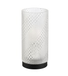 MDC Lampa stołowa MAYA 1xE27 czarna, szkło transparentne 579136801