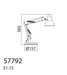 MDC Lampa stołowa VERA biały 1xE27 w zestawie uchwyt do blatu 577928001