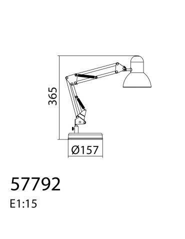 MDC Lampa stołowa VERA czarny 1xE27 w zestawie uchwyt do blatu 577929001 - product 2