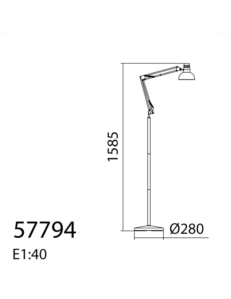 MDC Lampa podłogowa ARTIC biały mat, chrom matowy 1xE27 577948101