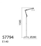 MDC Lampa podłogowa ARTIC czarny mat, mosiądz antyczny 1xE27 577949101