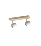 MDC Lampa sufitowa ETNIA R2 biały mat 2xE27, naturalne drewno sosnowe 450028101