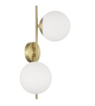 MDC Lampa ścienna RONDO mosiądz mat 2xE27 Ø15cm 578076101