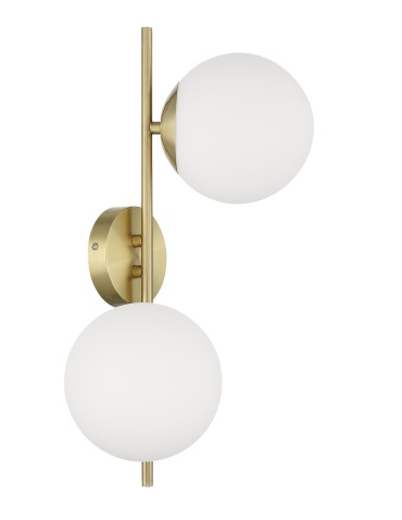 MDC Lampa ścienna RONDO mosiądz mat 2xE27 Ø15cm 578076101